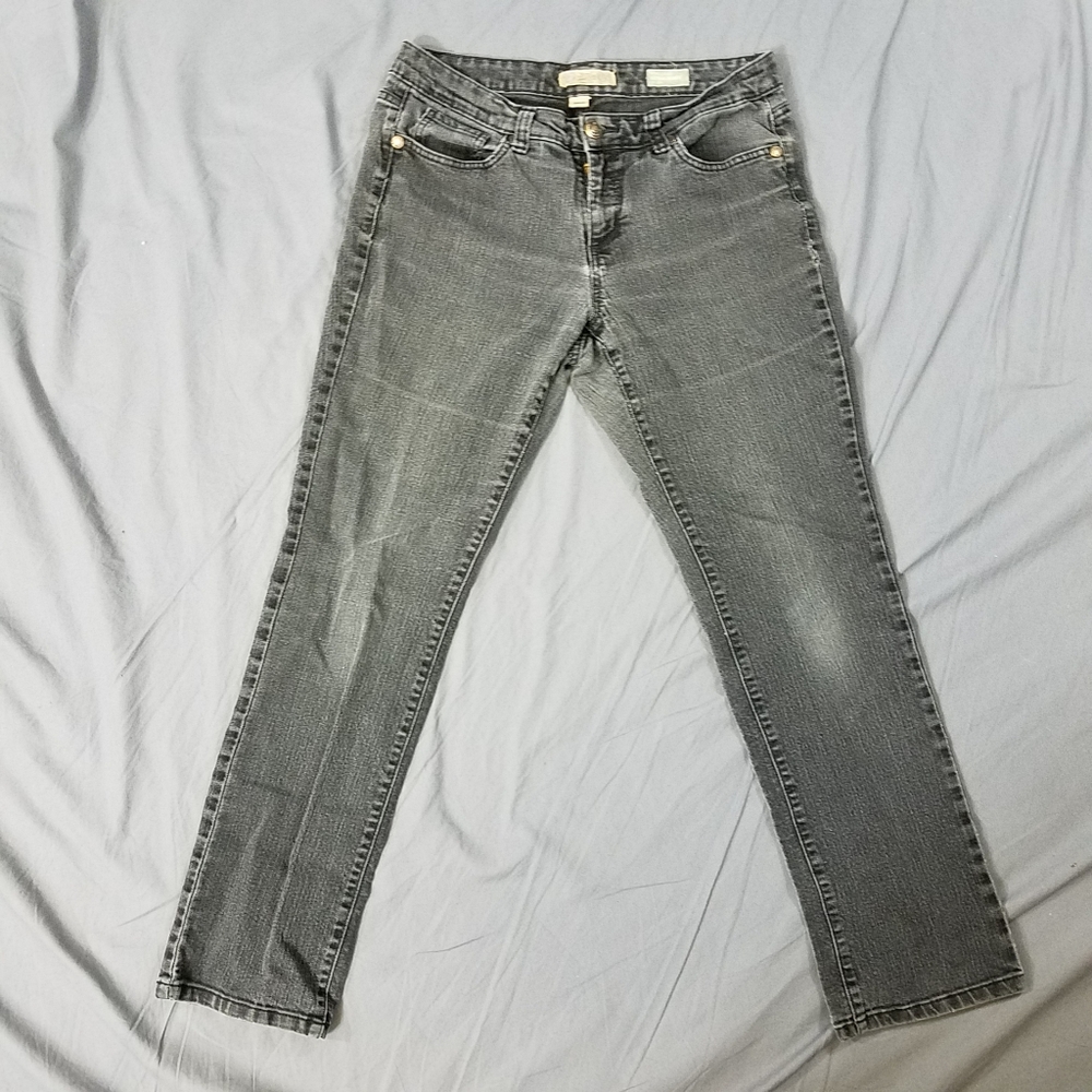 Nine West Vintage America Straight sz 10 black jeans faded